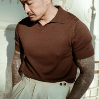 Short Sleeve Knitted Polo