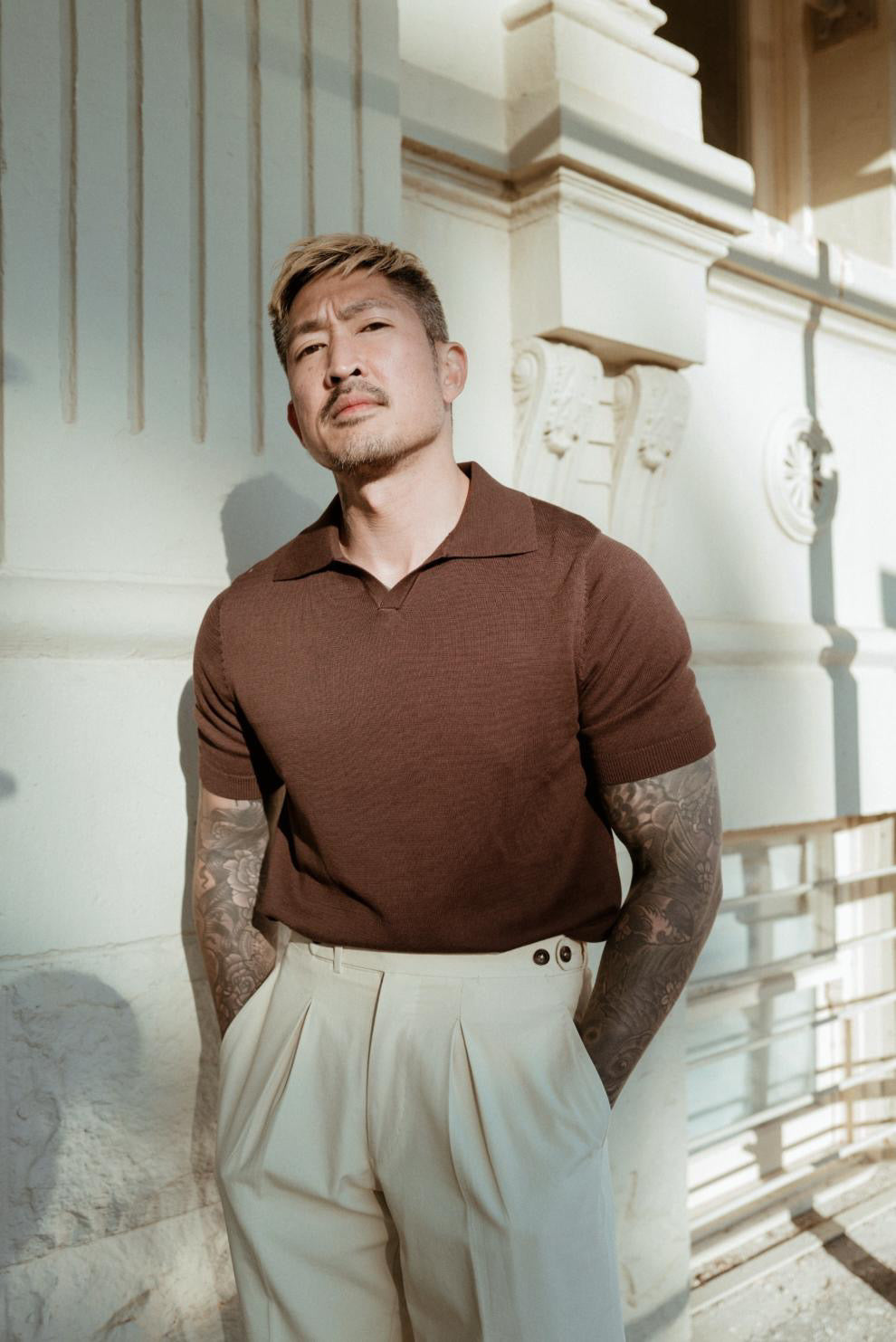 Short Sleeve Knitted Polo