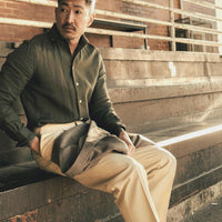 Olive Green Linen Shirt