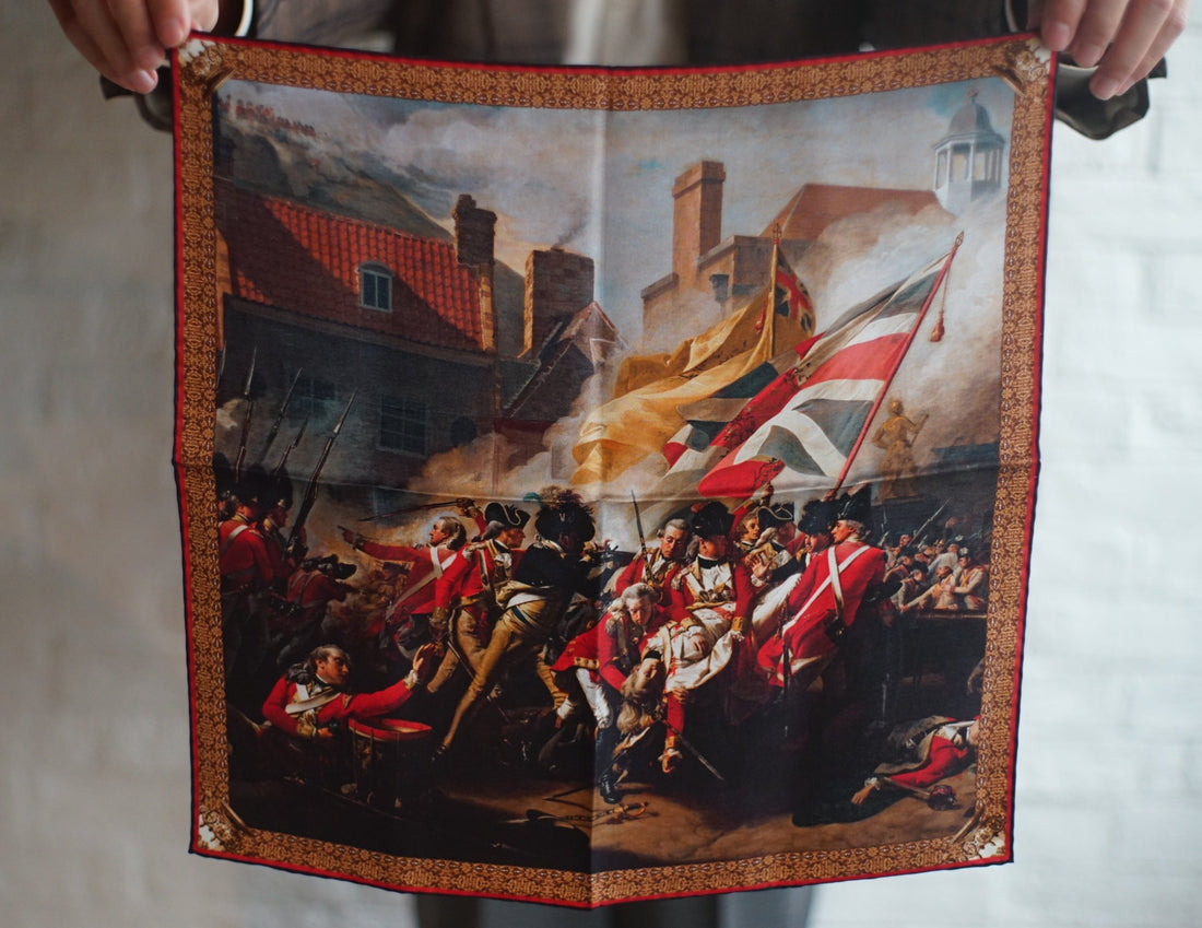 The Death Of Major Peirson Pocket square