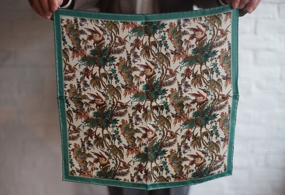 Herons Ivory Pocket Square