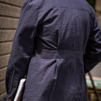 Navy Seersucker Caribbean Overshirt Jacket