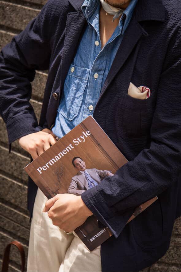 Navy Seersucker Caribbean Overshirt Jacket