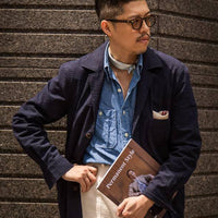 Navy Seersucker Caribbean Overshirt Jacket