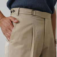 Cotton Single Reverse Pleated Chinos