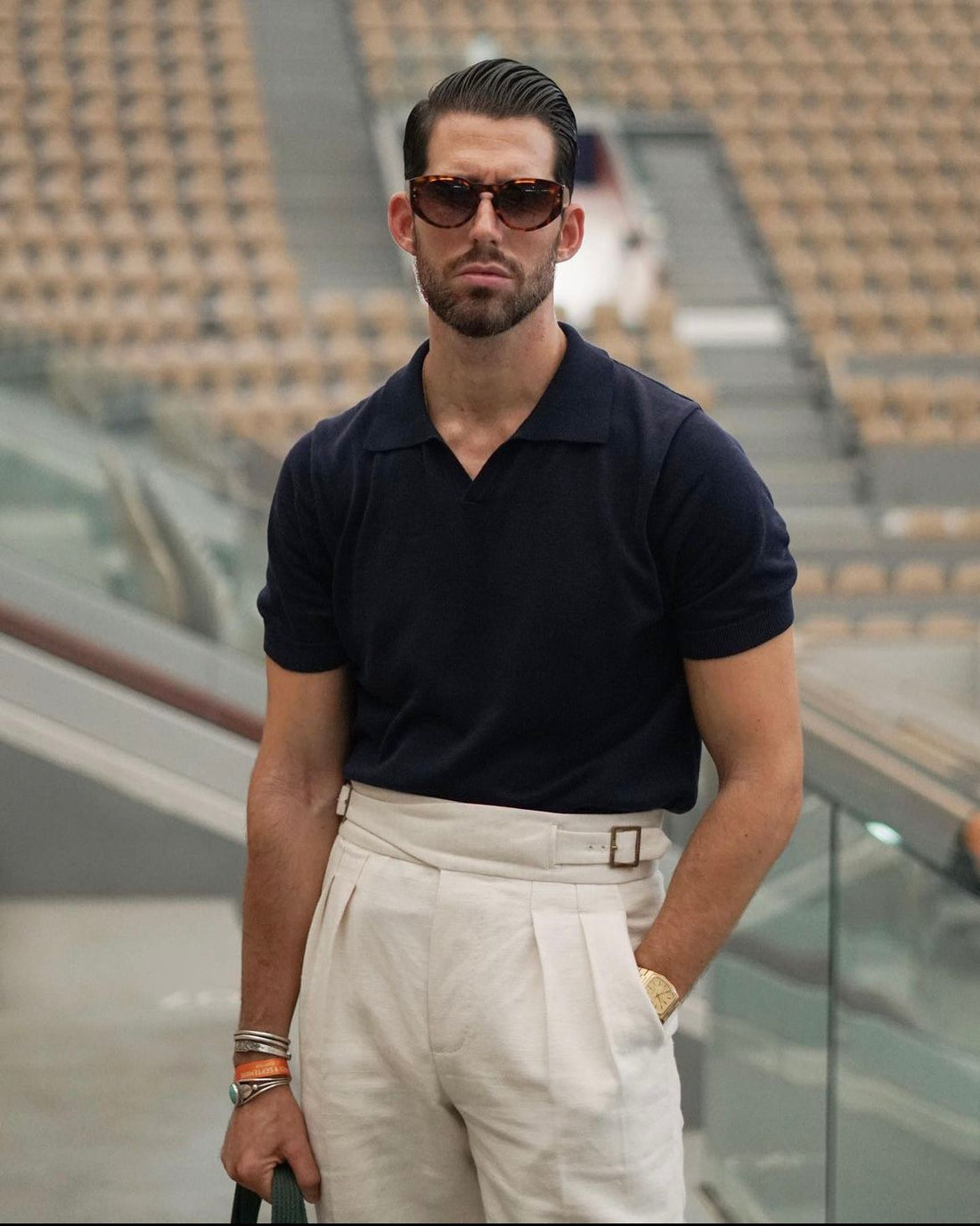 Short Sleeve Knitted Polo