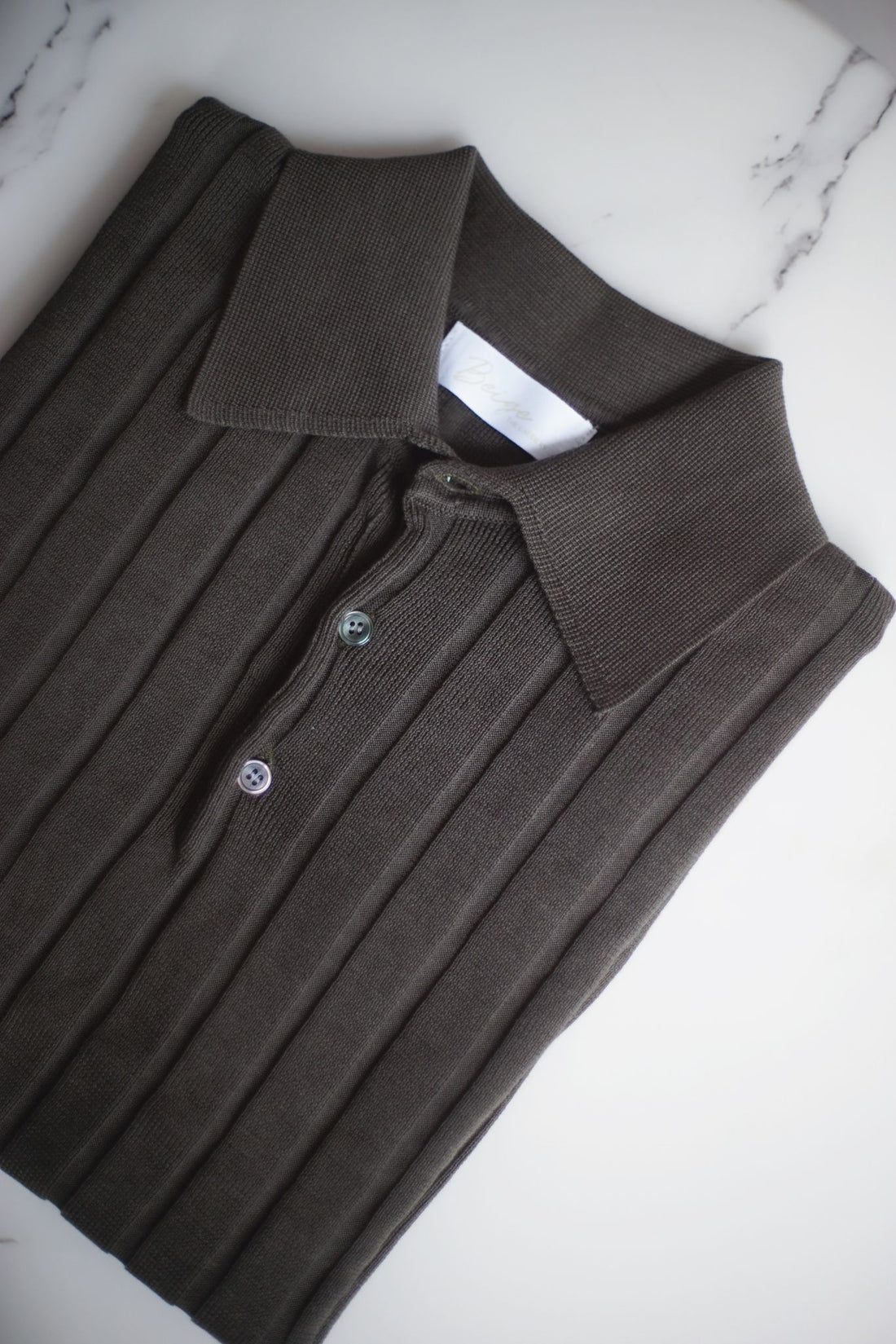Short Sleeve Stripes Knitted Polo