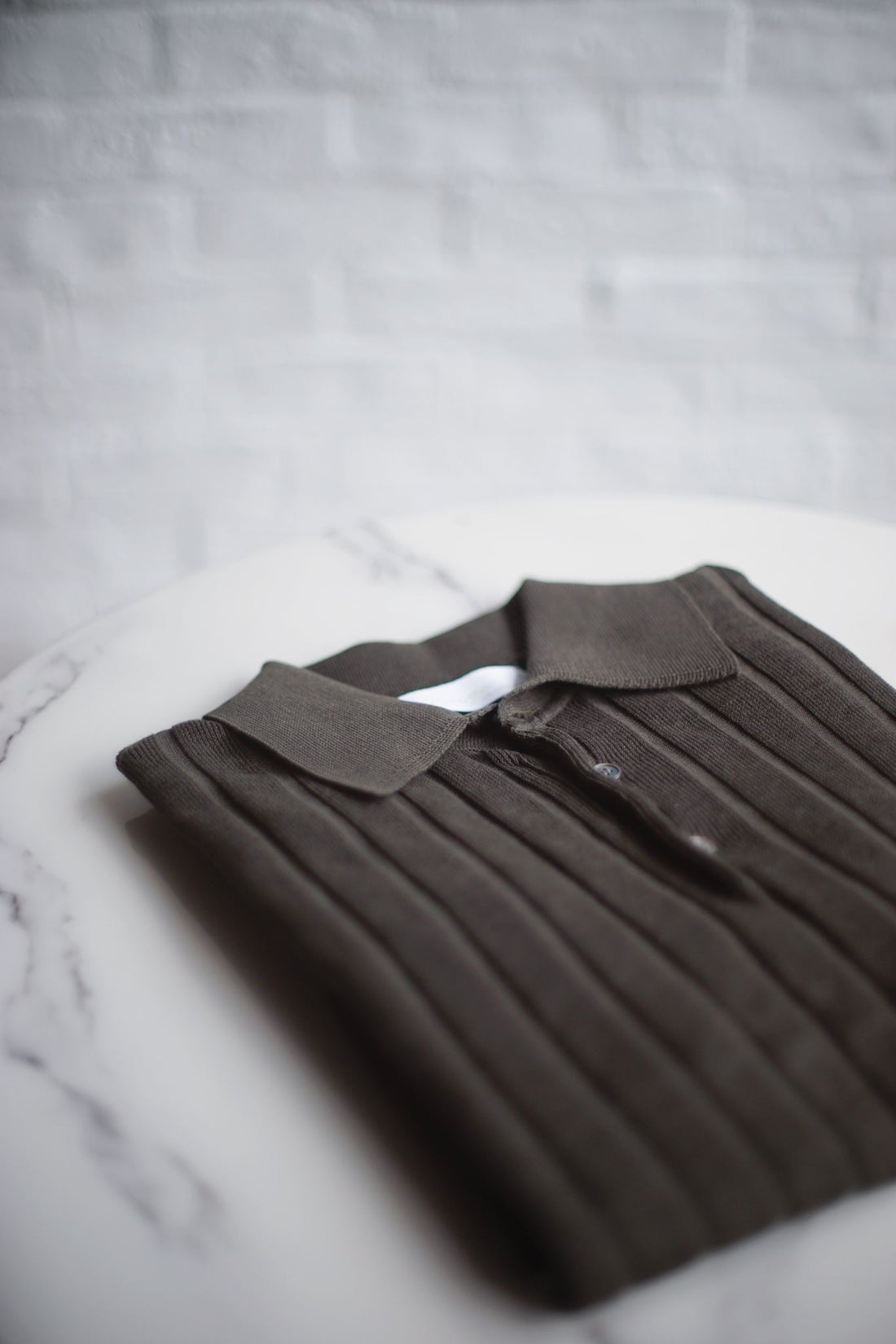 Short Sleeve Stripes Knitted Polo