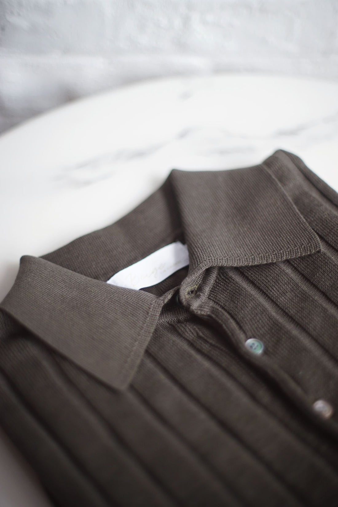 Short Sleeve Stripes Knitted Polo