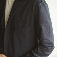 Navy Seersucker Caribbean Overshirt Jacket