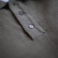 Olive Low Gauge Knit Polo
