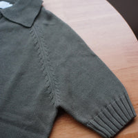 Olive Low Gauge Knit Polo
