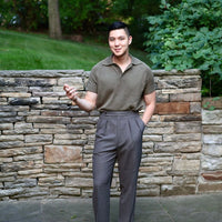 Olive Low Gauge Knit Polo