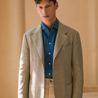 Beige Wool Linen Sport Jacket
