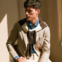 Beige Wool Linen Sport Jacket
