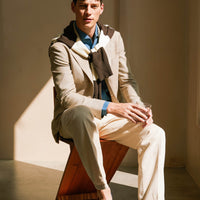 Beige Wool Linen Sport Jacket