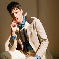 Beige Wool Linen Sport Jacket