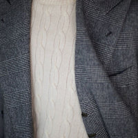 Off White Cable Knit Turtleneck