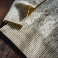Off White Cable Knit Turtleneck