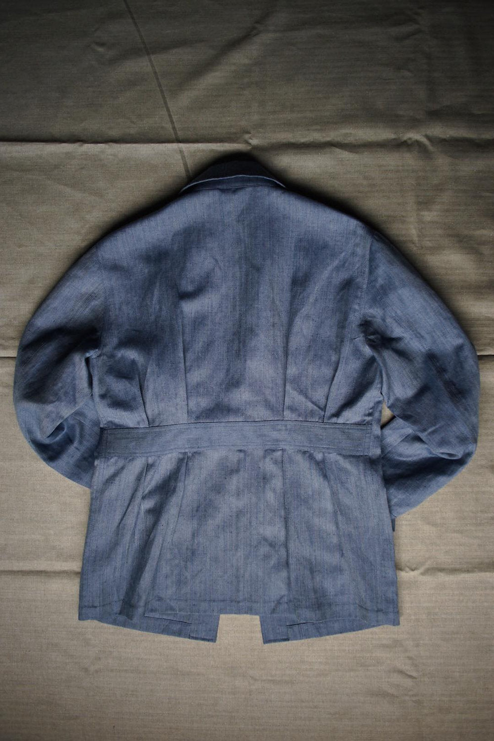 Sky Blue Linen Caribbean Overshirt Jacket [Made-to-Measure (MTM)]