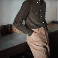 Green Corduroy Worker Shirt