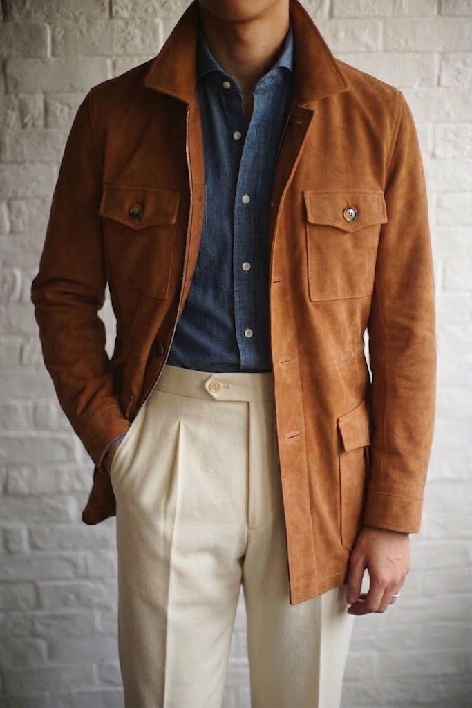 Camel Lamb Suede Field Jacket [Made-to-Measure (MTM)]
