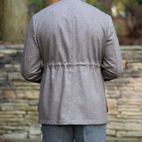 Brown Herringbone Teba Field Jacket