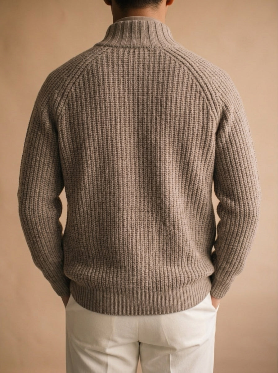 Cashmere Ribbed Cardigan Jacket
