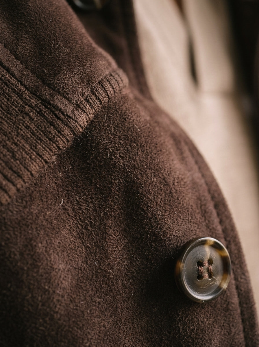 Chocolate Brown Lamb Suede A1 Jacket [Made-to-Measure (MTM)]
