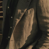 Brown Wool Linen POW Jacket