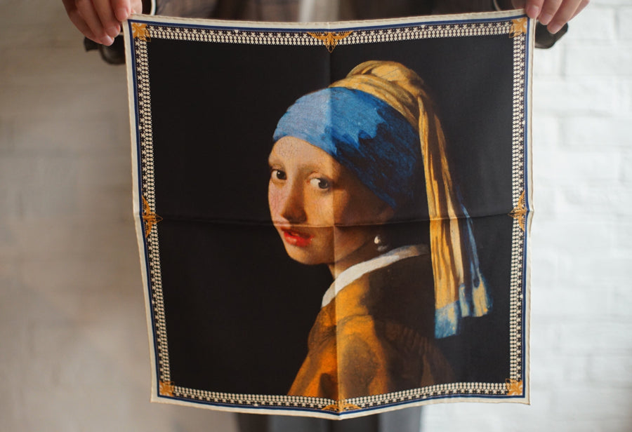Girl With A Pearl Earring Pocket Square