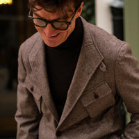 Brown Herringbone Teba Field Jacket