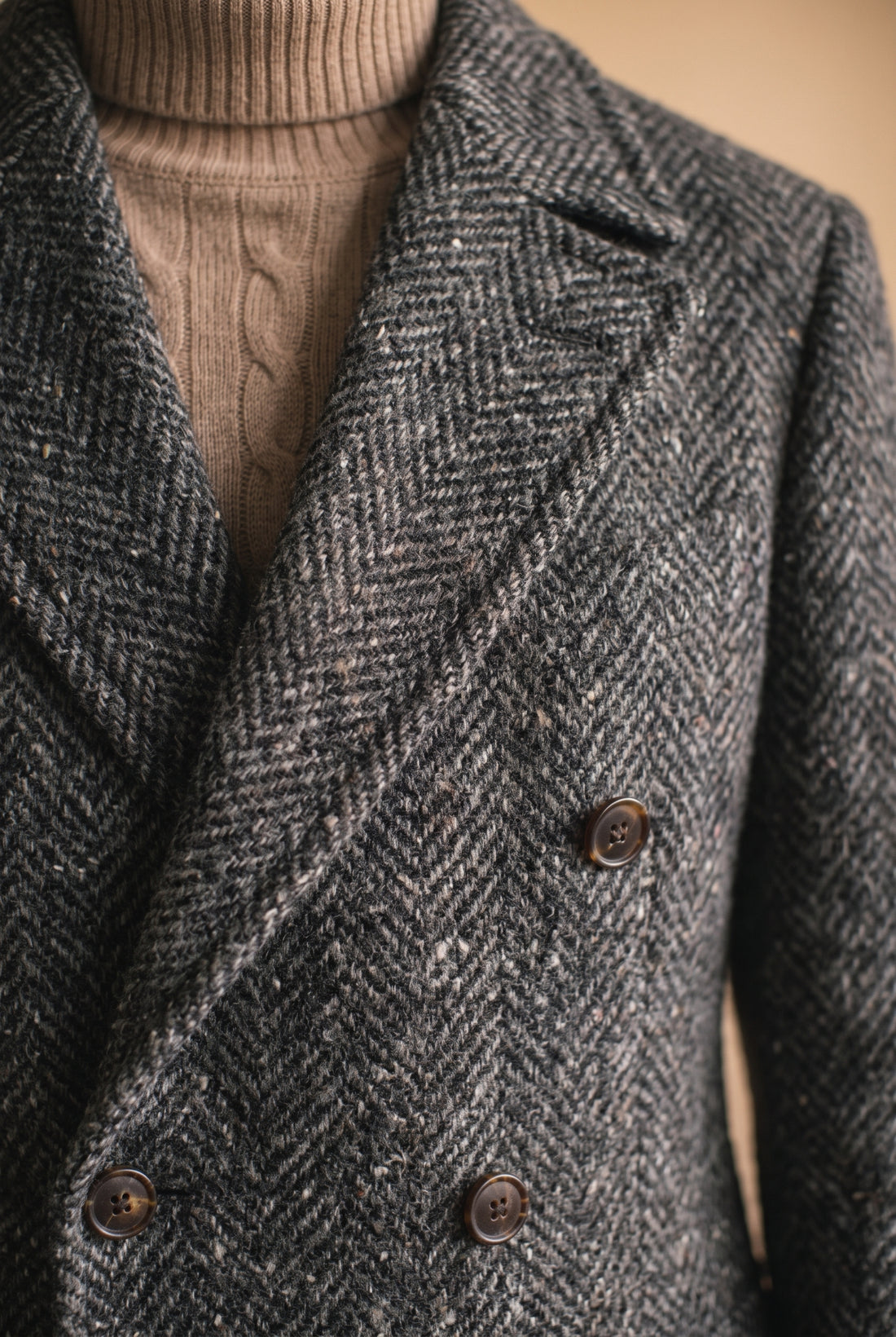 Marling & Evans Donegal Herringbone Polo Coat [Made-to-Measure (MTM)]