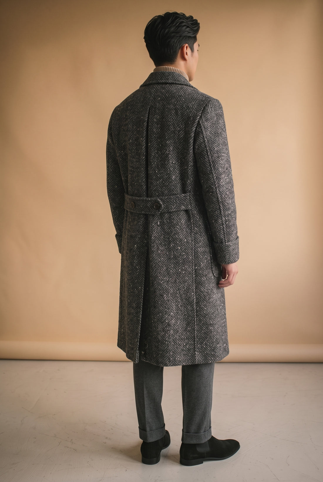 Marling & Evans Donegal Herringbone Polo Coat [Made-to-Measure (MTM)]