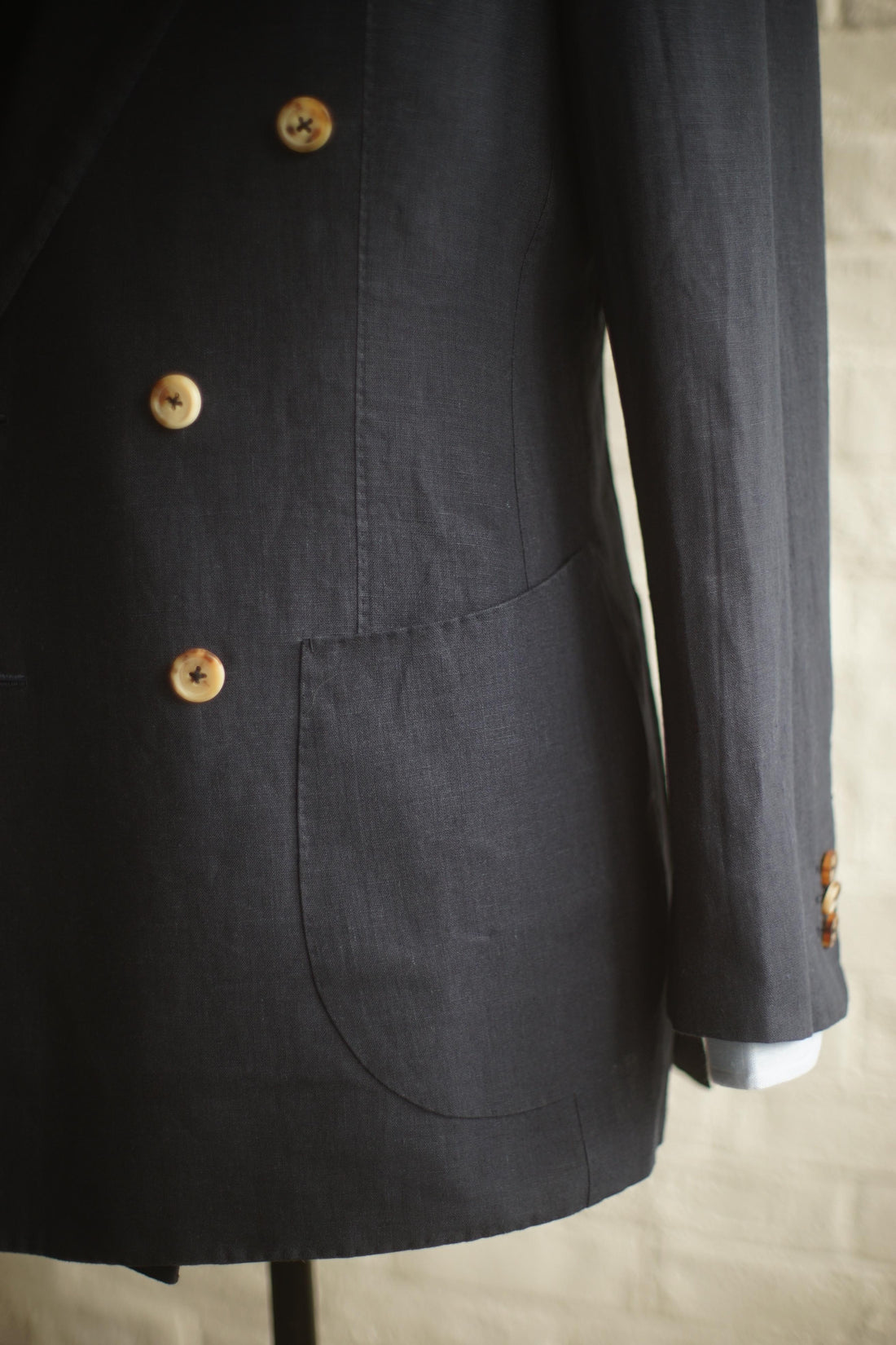 Maison Hellard - Navy Linen Sport Jacket [Made-to-Measure (MTM)]