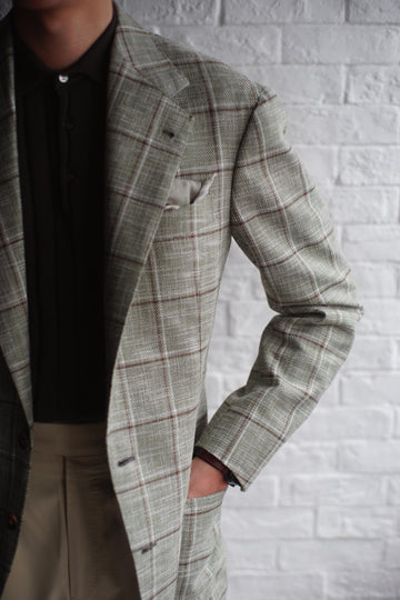 Caccioppoli - Pale Green Check Sport Jacket [Made-to-Measure (MTM)]