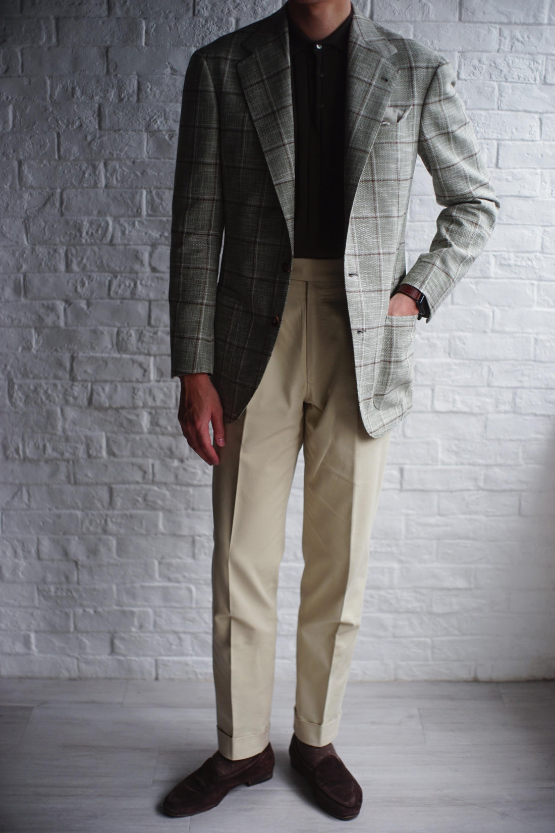 Caccioppoli - Pale Green Check Sport Jacket [Made-to-Measure (MTM)]