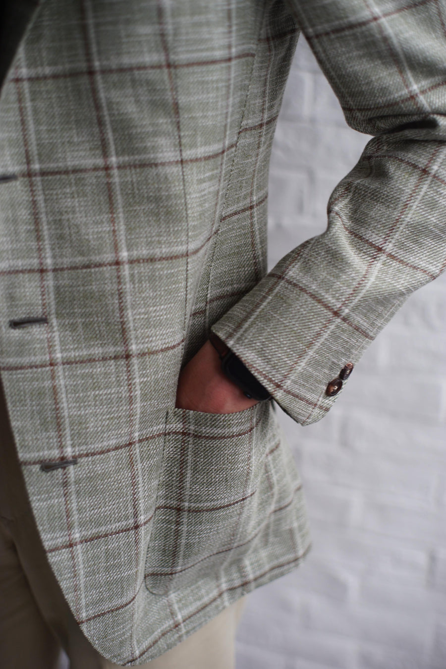 Caccioppoli - Pale Green Check Sport Jacket [Made-to-Measure (MTM)]