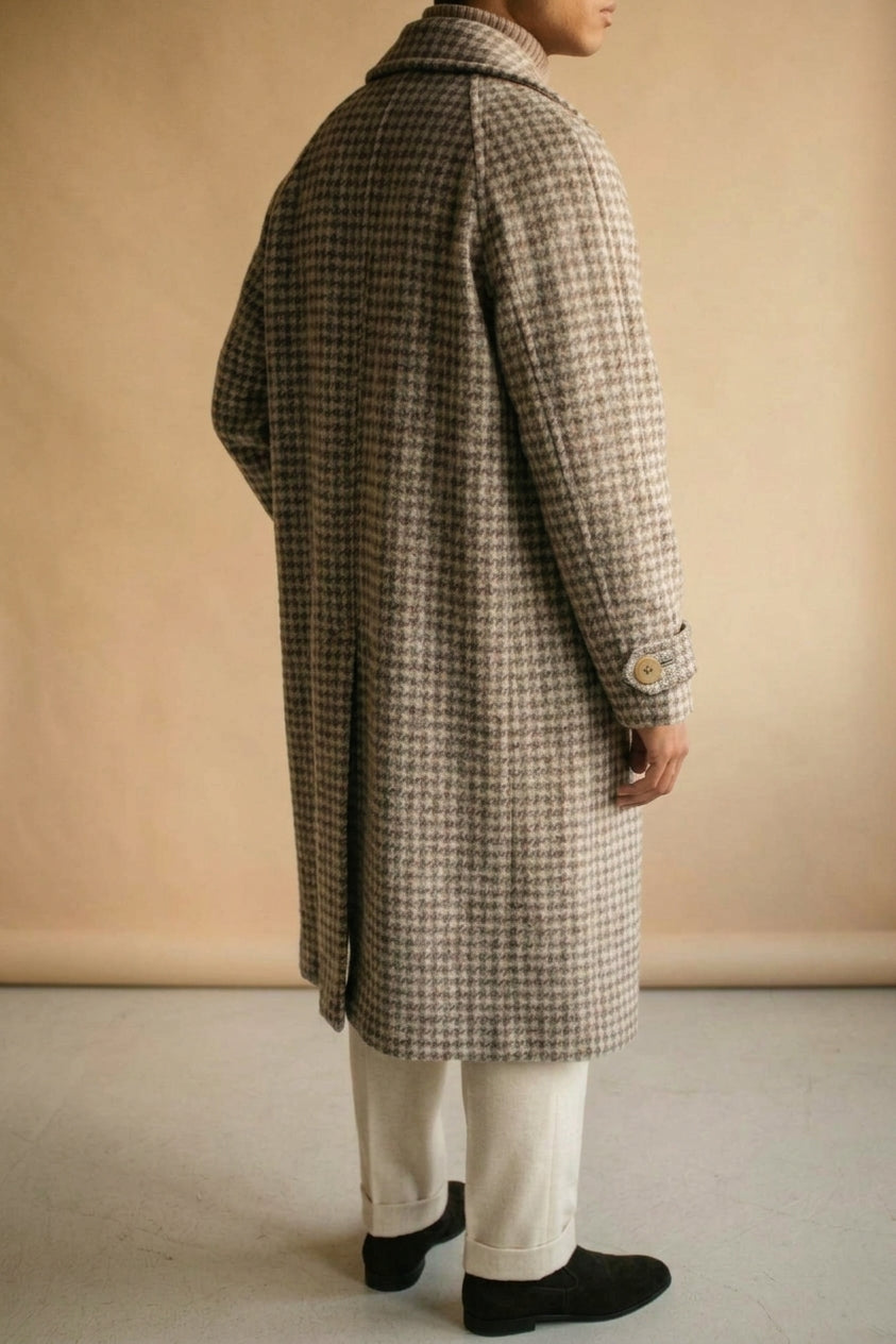 Meltham Mills Undyed Shetland Wool Raglan Overcoat [Made-to-Measure (MTM)]