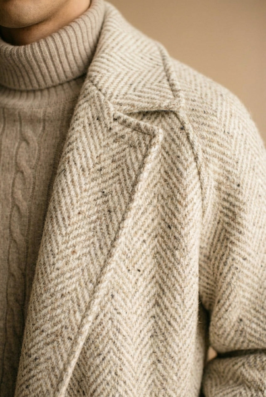 Meltham Mills Heather Donegal Raglan Overcoat [Made-to-Measure (MTM)]