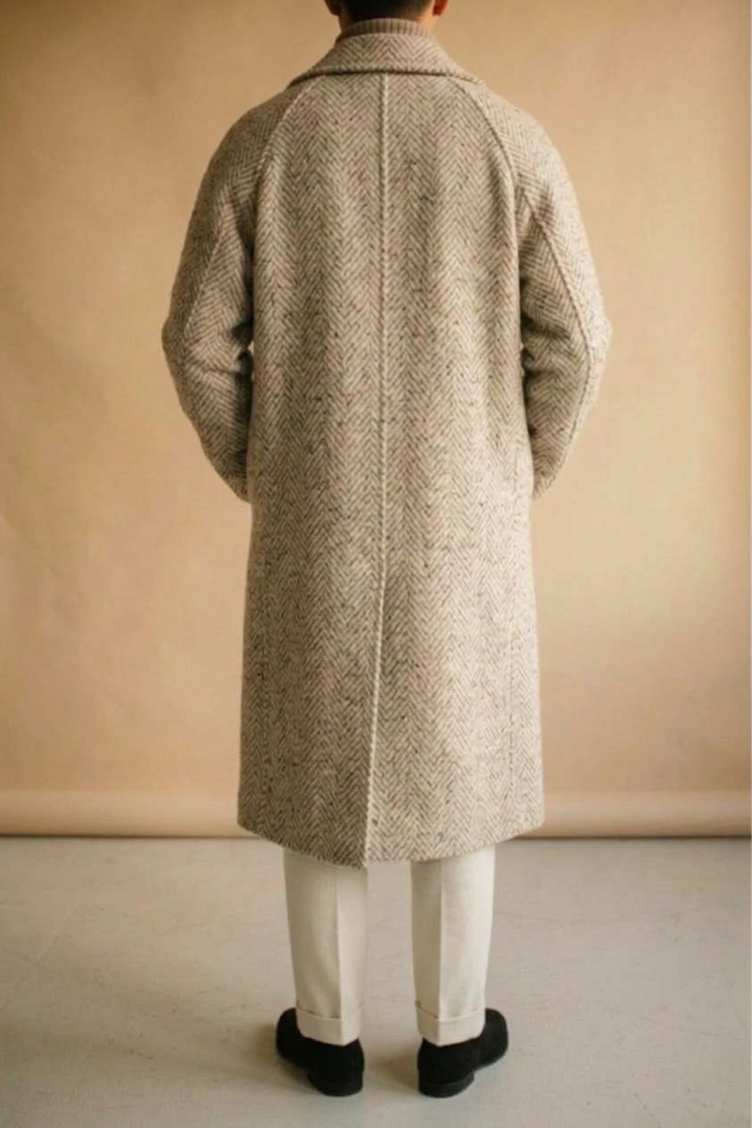 Meltham Mills Heather Donegal Raglan Overcoat [Made-to-Measure (MTM)]