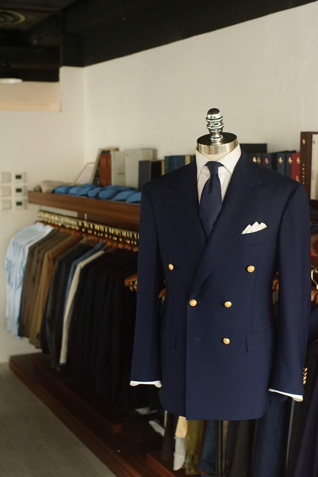 Navy Wool DB Jacket [Made-to-Measure (MTM)]