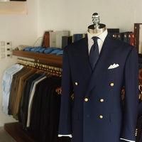 Navy Wool DB Jacket [Made-to-Measure (MTM)]