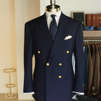 Navy Wool DB Jacket [Made-to-Measure (MTM)]
