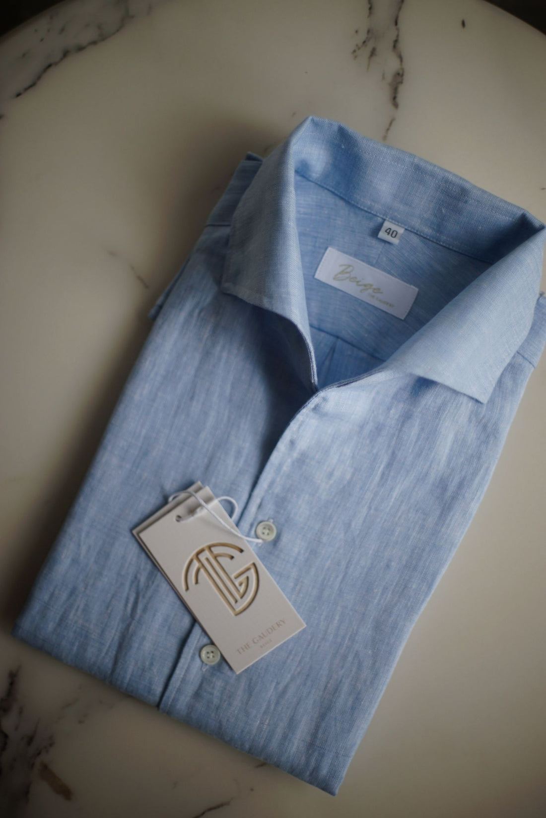 Sky Blue Linen Shirt