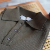 Olive Low Gauge Knit Polo