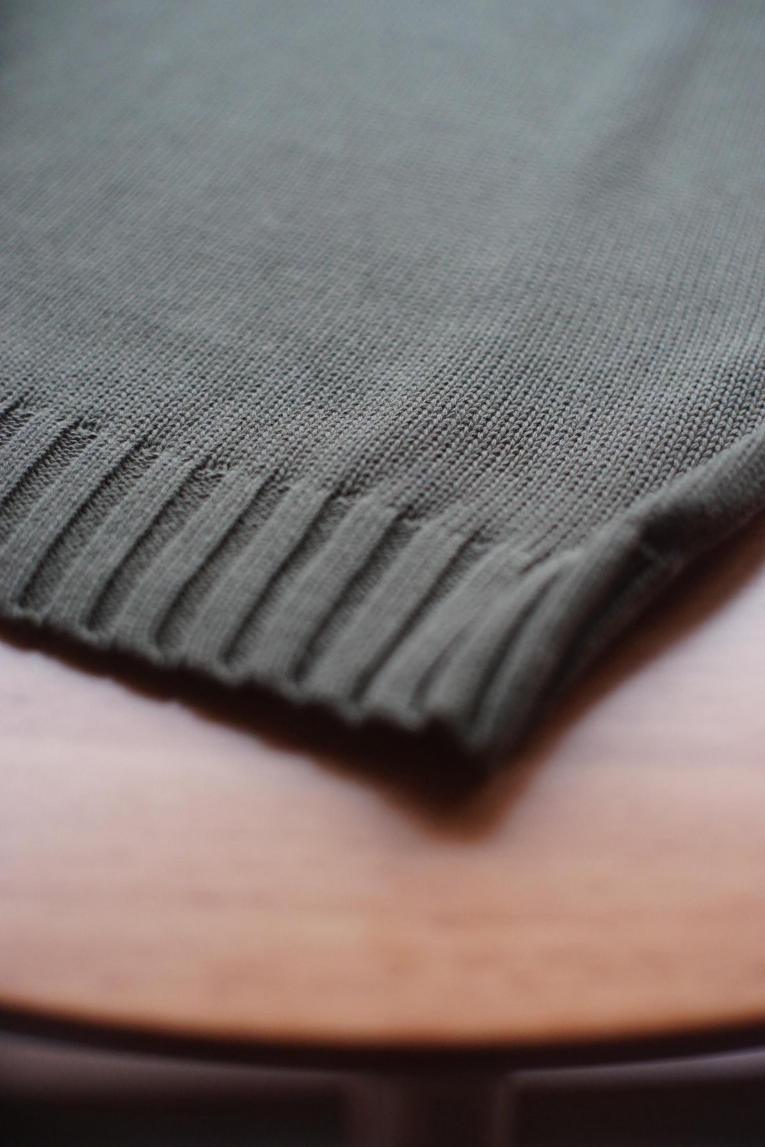 Olive Low Gauge Knit Polo
