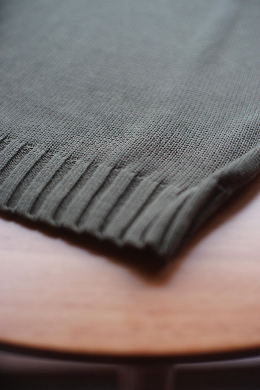 Olive Low Gauge Knit Polo