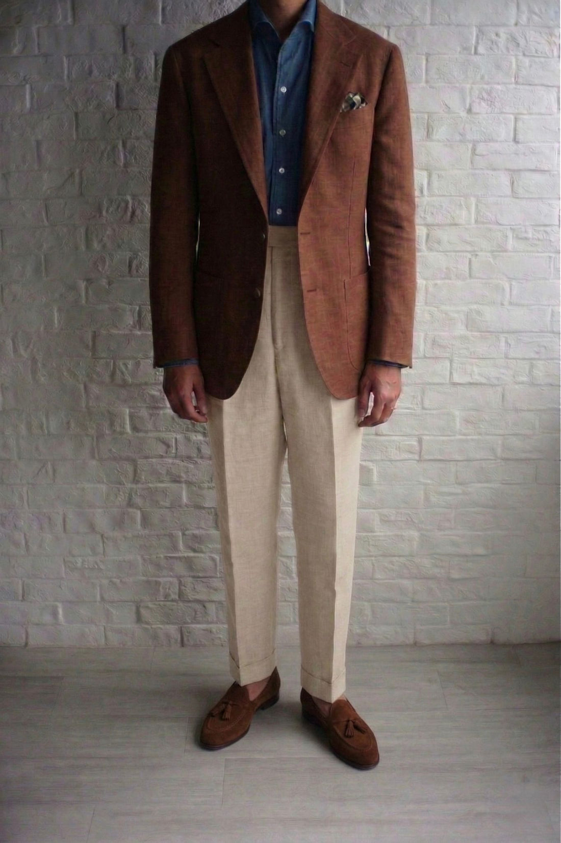 Harrisons - Rusty Brown Linen Sport Jacket [Made-to-Measure (MTM)]