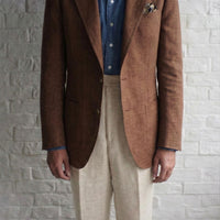 Harrisons - Rusty Brown Linen Sport Jacket [Made-to-Measure (MTM)]